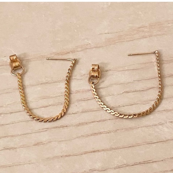 Jewelry - Genuine 14K yellow gold earrings
